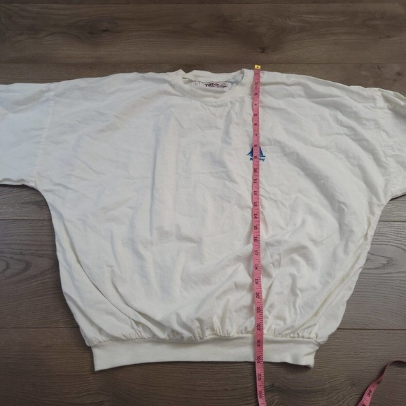 Vintage TODD Sportswear Shirt Men Large White Embroidered Classiccore Casual - Picture 6 of 8